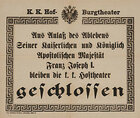 Kundmachung des k.u.k.-Hof-Burgtheaters