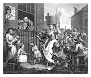 William Hogarth, 1741, "The enraged musician", Tate Britain