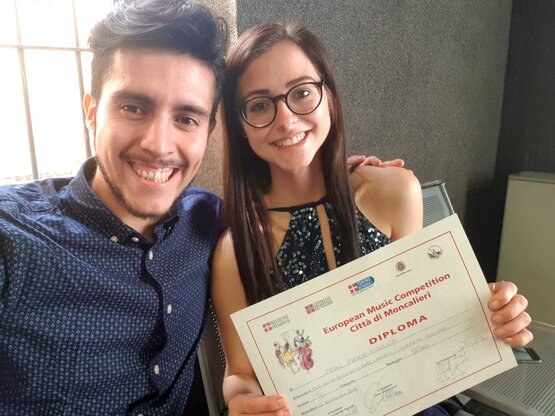 Johanna Goßner (Klarinette) und Hugo Alonso Llanos Campos (Klavier) 