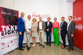 v.l.n.r.: Andreas Mailath-Pokorny, Georg Schulz, Ulrike Sych, Roland Streiner, Marcus Ratka, Elisabeth Gutjahr, Martin Rummel, Jörg Maria Ortwein © W. Simlinger