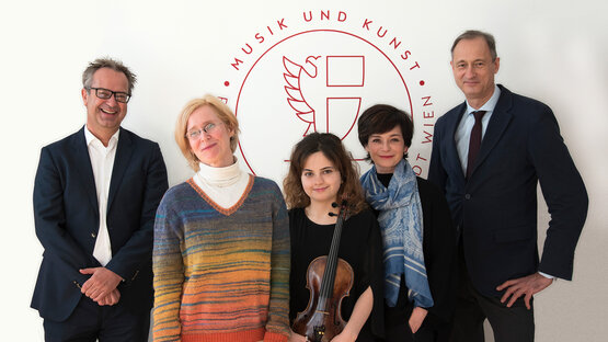 Arno Steinwider-Johannsen, Ute-Ulrike Schmidt, Firangiz Abdullayeva, Katharina Stemberger und Andreas Mailath-Pokorny