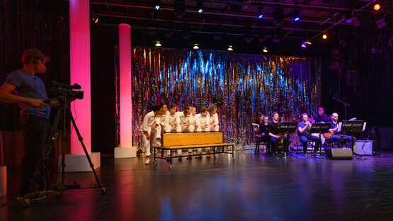 Das Programm wurde an allen Tagen live aus dem MUK.theater gestreamt © Wolfgang Simlinger