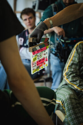 Regieklappe beim Film