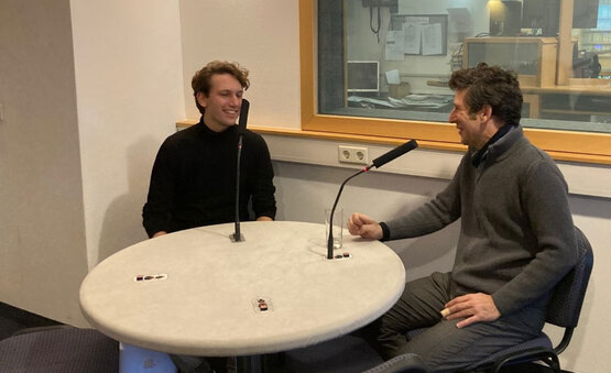 Urh Mrak und Florian Berner im Studio, Foto: Marion Eigl