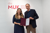 Martina Neubauer und Rektor Andreas Mailath-Pokorny © Daniel Kastner