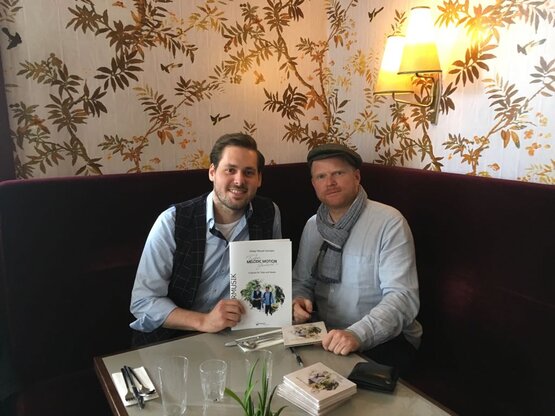 Philipp M. Gutmann und Peter Hofmayer vom Musikverlag Kliment